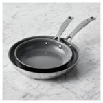 CHLOED 2pc Stainless Steel Ceramic Non-Stick Fry Pan Duo Set, CLAD H3 Ceramic Non-Stick Series - Image 2