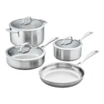 CHLOED 7pc Stainless Steel Cookware Set, Spirit 3-Ply Series