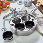 CHLOED 4-cup Stainless Steel Egg Poacher Set, Resto Series - Image 13
